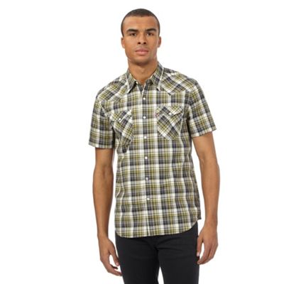 Levi's Green checked western style shirt